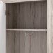 Garderobenschrank >Attrus< in Weiss Glanz / Sandeiche - 58,4x198,5x36,3 (BxHxT)