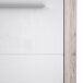 Garderobenschrank >Attrus< in Weiss Glanz / Sandeiche - 58,4x198,5x36,3 (BxHxT)