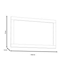 Garderobenspiegel >Attrus< in Sandeiche  - 118,6x70x1,6cm (BxHxT)