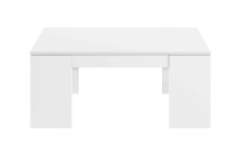 Wohnzimmer-Set >Blue Tech< in weiß glänzend - 150x43x41 (BxHxT)