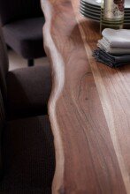 Baumkantentisch >Calabria< in Akazie natur / anthrazit - 160x76,5x90 (BxHxT)