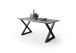 Baumkantentisch >Calabria< in Akazie grau  / anthrazit - 180x76,5x90 (BxHxT)