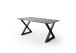 Baumkantentisch >Calabria< in Akazie grau  / anthrazit - 180x76,5x90 (BxHxT)