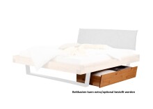 Massivholzbett >BE-0820< Kiefer Massivholz, eichefarbig geölt - 158x85x222 (BxHxT)