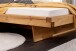 Massivholzbett >BE-0820< Kiefer Massivholz, eichefarbig geölt - 158x85x222 (BxHxT)