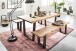 Baumkantentisch >Calabria< in Akazie natur / anthrazit - 220x79,5x100 (BxHxT)