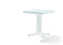 Klapptisch >Boulevard< in Mamor weiß, mecalit®-PRO - 69x72x69cm (BxHxT)