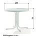 Klapptisch >Boulevard< in Mamor weiß, mecalit®-PRO - 72x85cm (HxD)