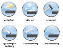 Klapptisch >Boulevard< in Schiefer anthrazit, mecalit®-PRO - 69x72x69cm (BxHxT)