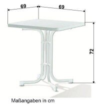 Klapptisch >Boulevard< in Schiefer anthrazit, mecalit®-PRO - 69x72x69cm (BxHxT)