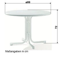 Klapptisch >Boulevard< in Schiefer anthrazit, mecalit®-PRO - 72x99cm (HxD)