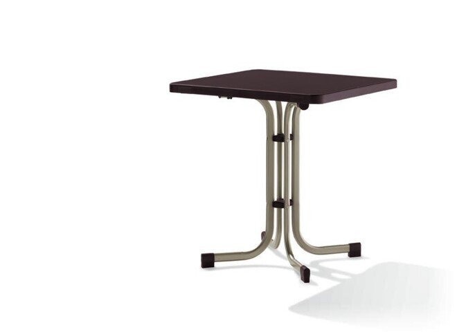 Klapptisch >Boulevard< in Schiefer mocca, mecalit®-PRO - 69x72x69cm (BxHxT)