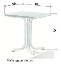 Klapptisch >Boulevard< in Schiefer mocca, mecalit®-PRO - 69x72x69cm (BxHxT)