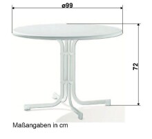 Klapptisch >Boulevard< in Schiefer mocca, mecalit®-PRO - 72x99cm (HxD)