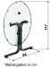 Klapptisch >Boulevard< in Schiefer mocca, mecalit®-PRO - 72x99cm (HxD)