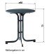 Klapptisch >Boulevard< in Mamor weiß, mecalit®-PRO - 72x68cm (HxD)