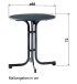 Klapptisch >Boulevard< in Schiefer anthrazit, mecalit®-PRO - 72x68cm (HxD)