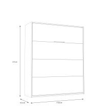 Schrankbett >SMARTROOM< Regale sorgen für viel Stauraum, platzsparend Made in Europe, inklusive Lattenrost, ca. 170x215cm