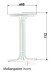 Stehtisch >Party< in Mamor weiß, mecalit®-PRO - 112x70cm (HxD)