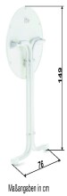 Stehtisch >Party< in Mamor weiß, mecalit®-PRO - 112x86cm (HxD)