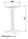 Stehtisch >Party< in Mamor weiß, mecalit®-PRO - 112x86cm (HxD)