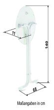 Stehtisch >Party< in Schiefer anthrazit, mecalit®-PRO - 112x70cm (HxD)