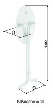 Stehtisch >Party< in Schiefer anthrazit, mecalit®-PRO - 112x68cm (HxD)