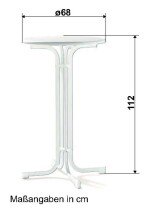 Stehtisch >Party< in Schiefer anthrazit, mecalit®-PRO - 112x68cm (HxD)