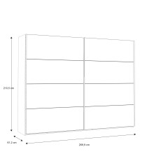 Kleiderschrank >HIGH ROCK< in Secret grey - 269,9x210,5x61,2cm (BxHxT)