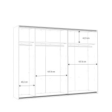 Kleiderschrank >HIGH ROCK< in Secret grey - 269,9x210,5x61,2cm (BxHxT)