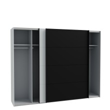 Kleiderschrank >HIGH ROCK< in Secret grey - 269,9x210,5x61,2cm (BxHxT)