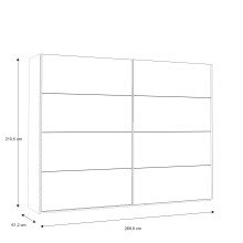 Kleiderschrank >HIGH ROCK< in Secret grey - 269,9x210,5x61,2cm (BxHxT)