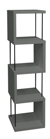 Regal >Sticks< in pine green matt lack - 33x126x33cm (BxHxT)