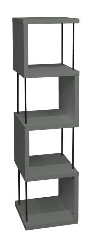 Regal >Sticks< in pine green matt lack - 33x126x33cm (BxHxT)