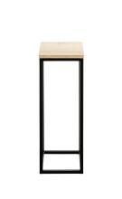 Blumentisch >52567< in eiche, schwarz, MDF, Metall - 19x54x19cm (BxHxT)