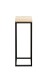 Blumentisch >52567< in eiche, schwarz, MDF, Metall - 19x54x19cm (BxHxT)