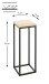 Blumentisch >52567< in eiche, schwarz, MDF, Metall - 19x54x19cm (BxHxT)
