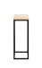 Blumentisch >52567< in eiche, schwarz, MDF, Metall - 19x54x19cm (BxHxT)