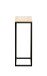 Blumentisch >52567< in eiche, schwarz, MDF, Metall - 19x54x19cm (BxHxT)