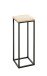 Blumentisch >52567< in eiche, schwarz, MDF, Metall - 19x54x19cm (BxHxT)