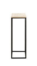 Blumentisch >52568< in eiche, schwarz, MDF, Metall - 23x67x23cm (BxHxT)