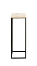 Blumentisch >52568< in eiche, schwarz, MDF, Metall - 23x67x23cm (BxHxT)