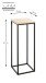 Blumentisch >52568< in eiche, schwarz, MDF, Metall - 23x67x23cm (BxHxT)