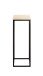 Blumentisch >52568< in eiche, schwarz, MDF, Metall - 23x67x23cm (BxHxT)