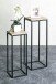 Blumentisch >52592< (2er Set) in eiche, schwarz, MDF, Metall - 19x54x19 (BxHxT)