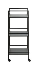 Beistelltisch >54522< in schwarz, Metall - 35x92x35cm (BxHxT)