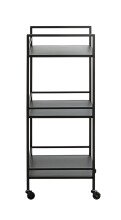 Beistelltisch >54522< in schwarz, Metall - 35x92x35cm (BxHxT)