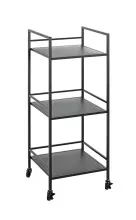 Beistelltisch >54522< in schwarz, Metall -...