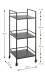 Beistelltisch >54522< in schwarz, Metall - 35x92x35cm (BxHxT)