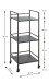 Beistelltisch >54522< in schwarz, Metall - 35x92x35cm (BxHxT)
